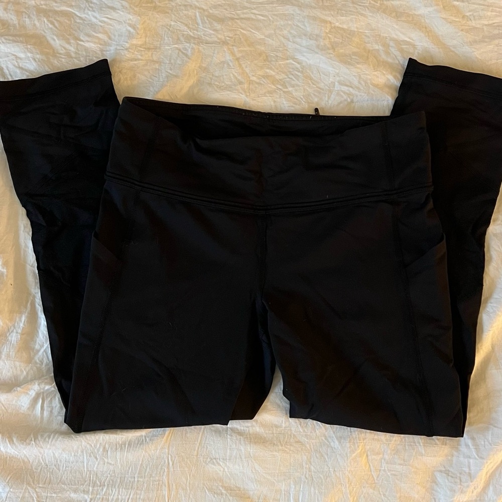 lululemon crop leggings with mesh detail